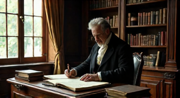 Ich bin Johann Wolfgang von Goethe, Dichter, 1749-1832 und teile meine Einsichten (3/10)